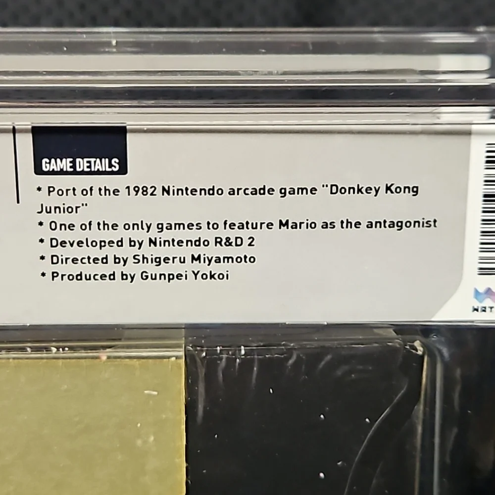 NES Donkey Kong Jr.‎ CIB WATA GRADE 8.5